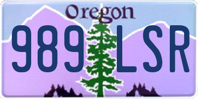 OR license plate 989LSR
