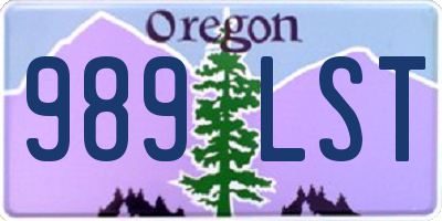 OR license plate 989LST