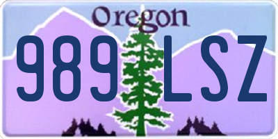 OR license plate 989LSZ