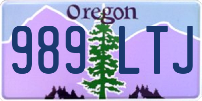 OR license plate 989LTJ