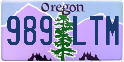 OR license plate 989LTM