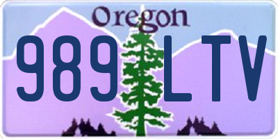 OR license plate 989LTV