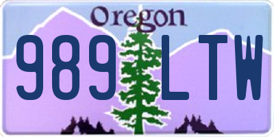 OR license plate 989LTW