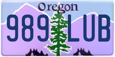 OR license plate 989LUB