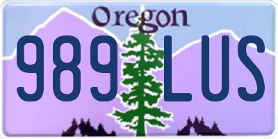 OR license plate 989LUS