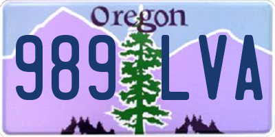 OR license plate 989LVA