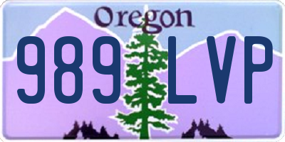 OR license plate 989LVP