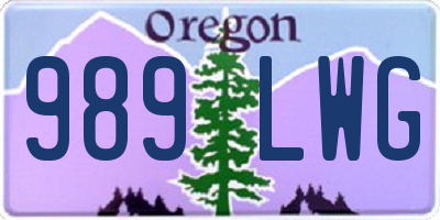 OR license plate 989LWG