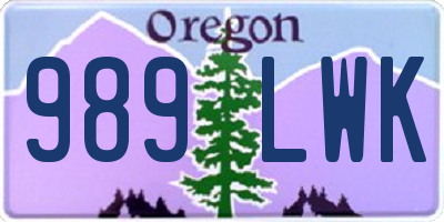 OR license plate 989LWK