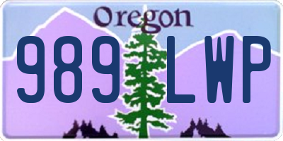 OR license plate 989LWP