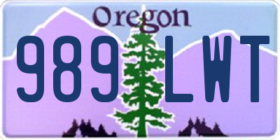 OR license plate 989LWT