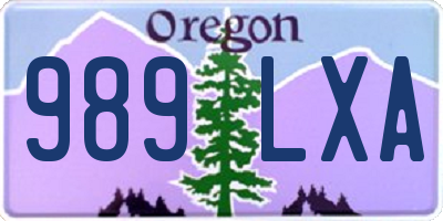 OR license plate 989LXA
