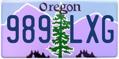 OR license plate 989LXG