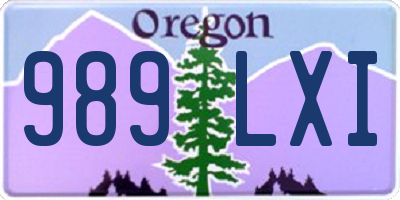OR license plate 989LXI