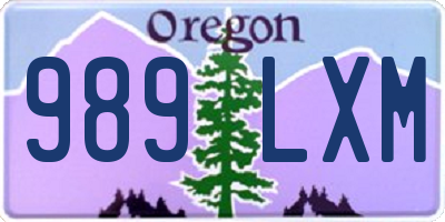 OR license plate 989LXM