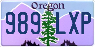 OR license plate 989LXP