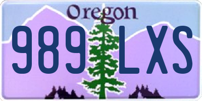 OR license plate 989LXS