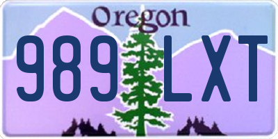 OR license plate 989LXT