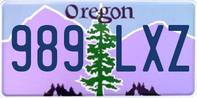 OR license plate 989LXZ