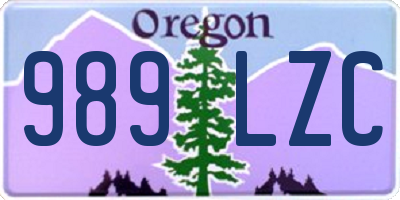 OR license plate 989LZC