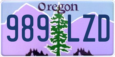 OR license plate 989LZD