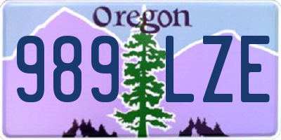 OR license plate 989LZE