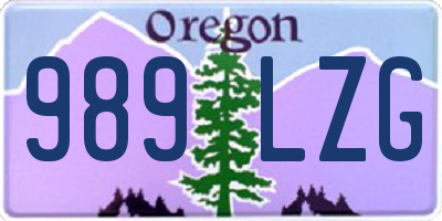 OR license plate 989LZG