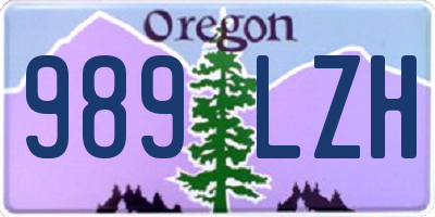 OR license plate 989LZH