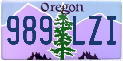 OR license plate 989LZI