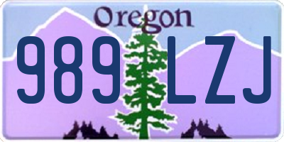 OR license plate 989LZJ