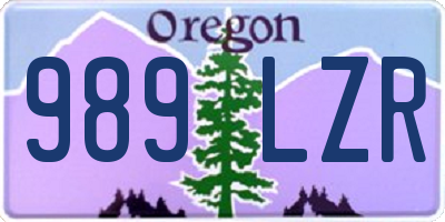 OR license plate 989LZR