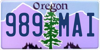 OR license plate 989MAI