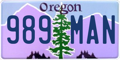 OR license plate 989MAN