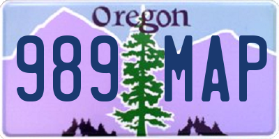 OR license plate 989MAP