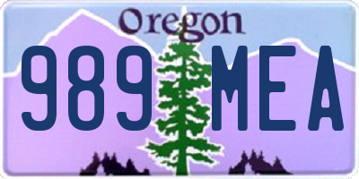 OR license plate 989MEA