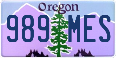 OR license plate 989MES