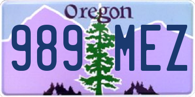 OR license plate 989MEZ