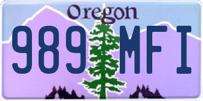 OR license plate 989MFI