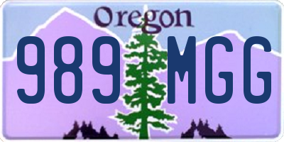 OR license plate 989MGG