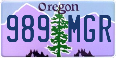 OR license plate 989MGR