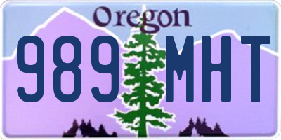 OR license plate 989MHT