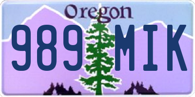OR license plate 989MIK
