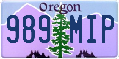 OR license plate 989MIP