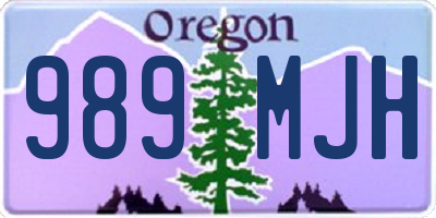 OR license plate 989MJH