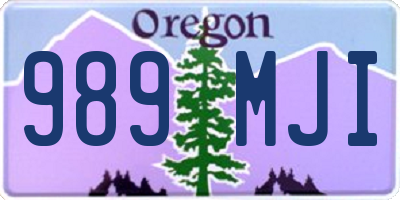 OR license plate 989MJI