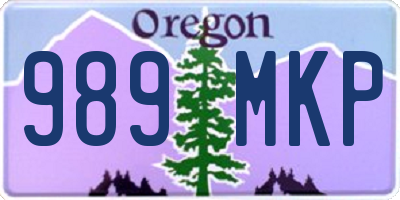 OR license plate 989MKP