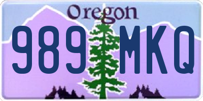 OR license plate 989MKQ