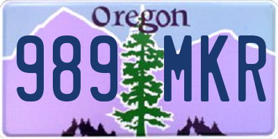 OR license plate 989MKR