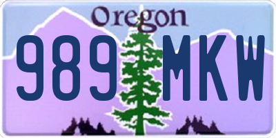 OR license plate 989MKW