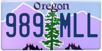 OR license plate 989MLL